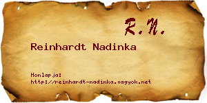 Reinhardt Nadinka névjegykártya